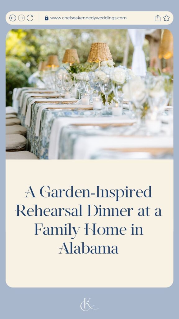 Intimate Backyard Rehearsal Dinner ; Alabama wedding planner